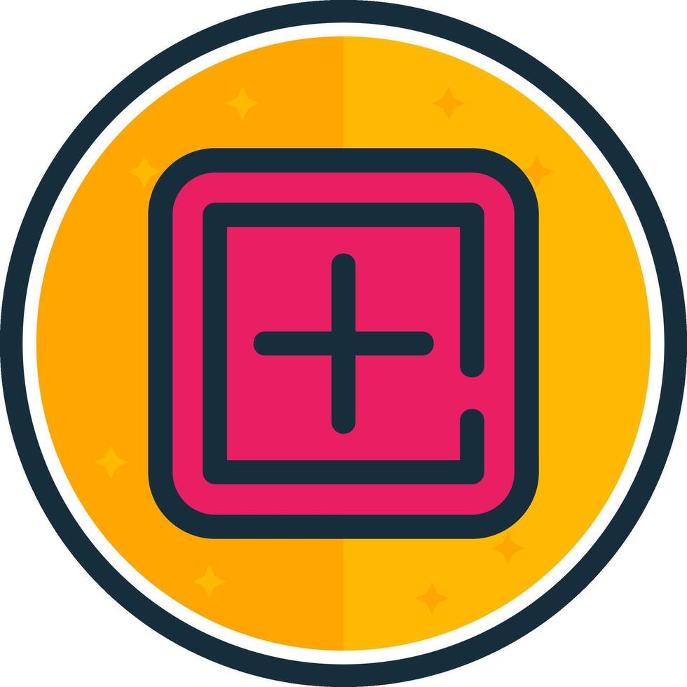 Add square filled verse Icon vector