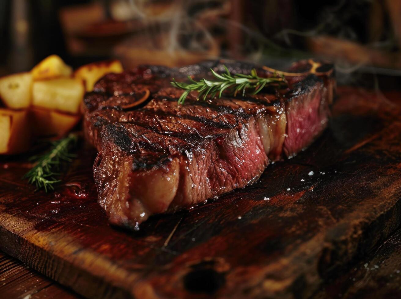 AI generated big game steak is not for lunch photo