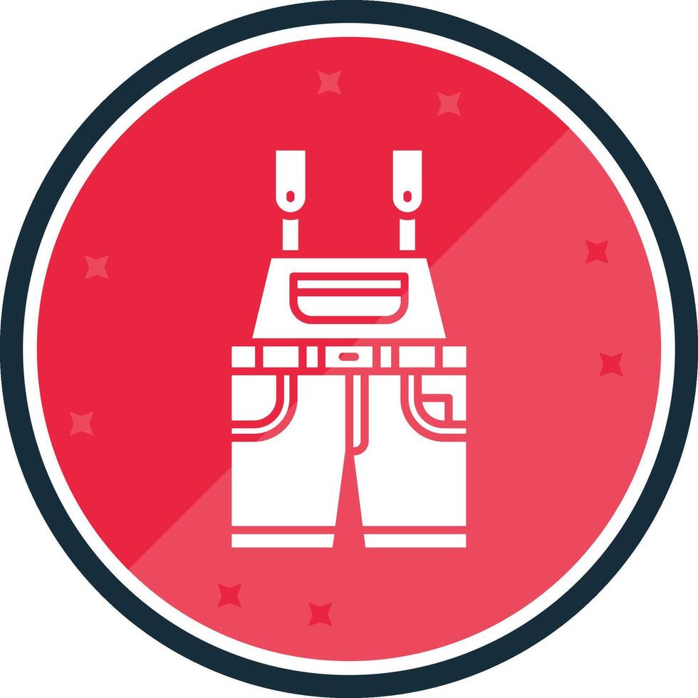 Overalls Glyph verse Icon vector