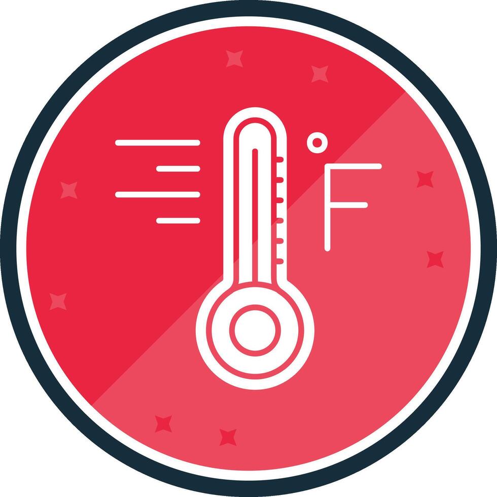 Fahrenheit Glyph verse Icon vector