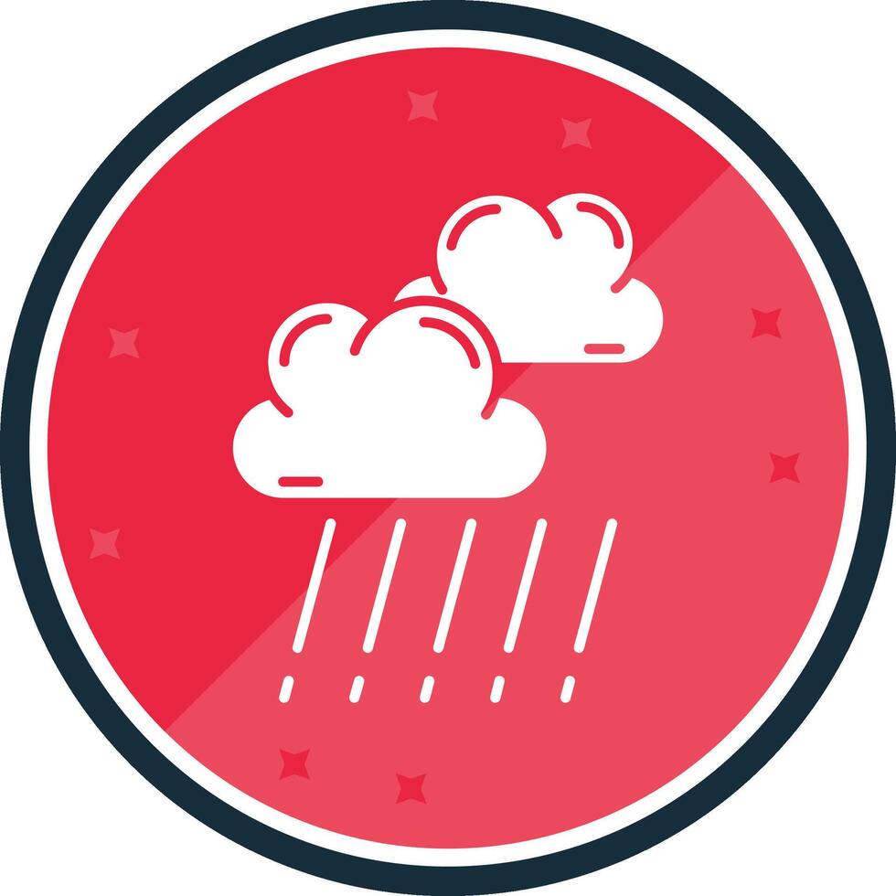 Rain Glyph verse Icon vector