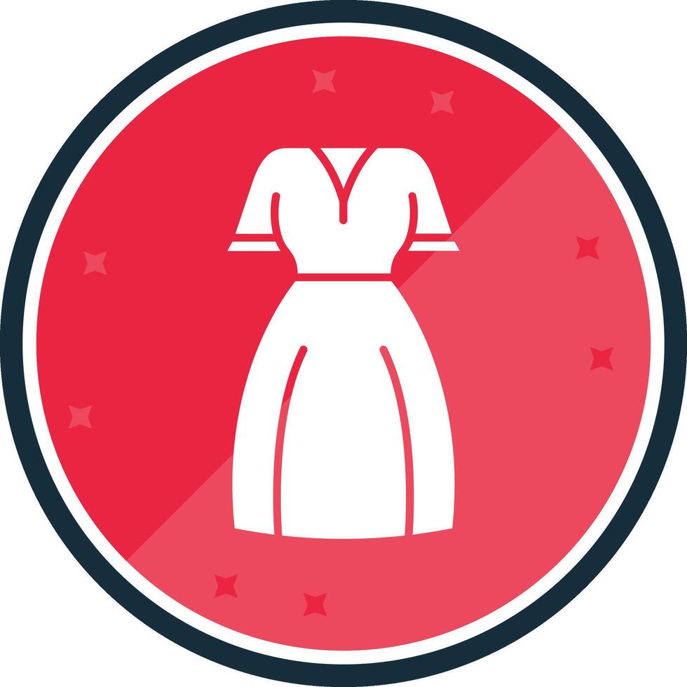 mujer vestir glifo verso icono vector