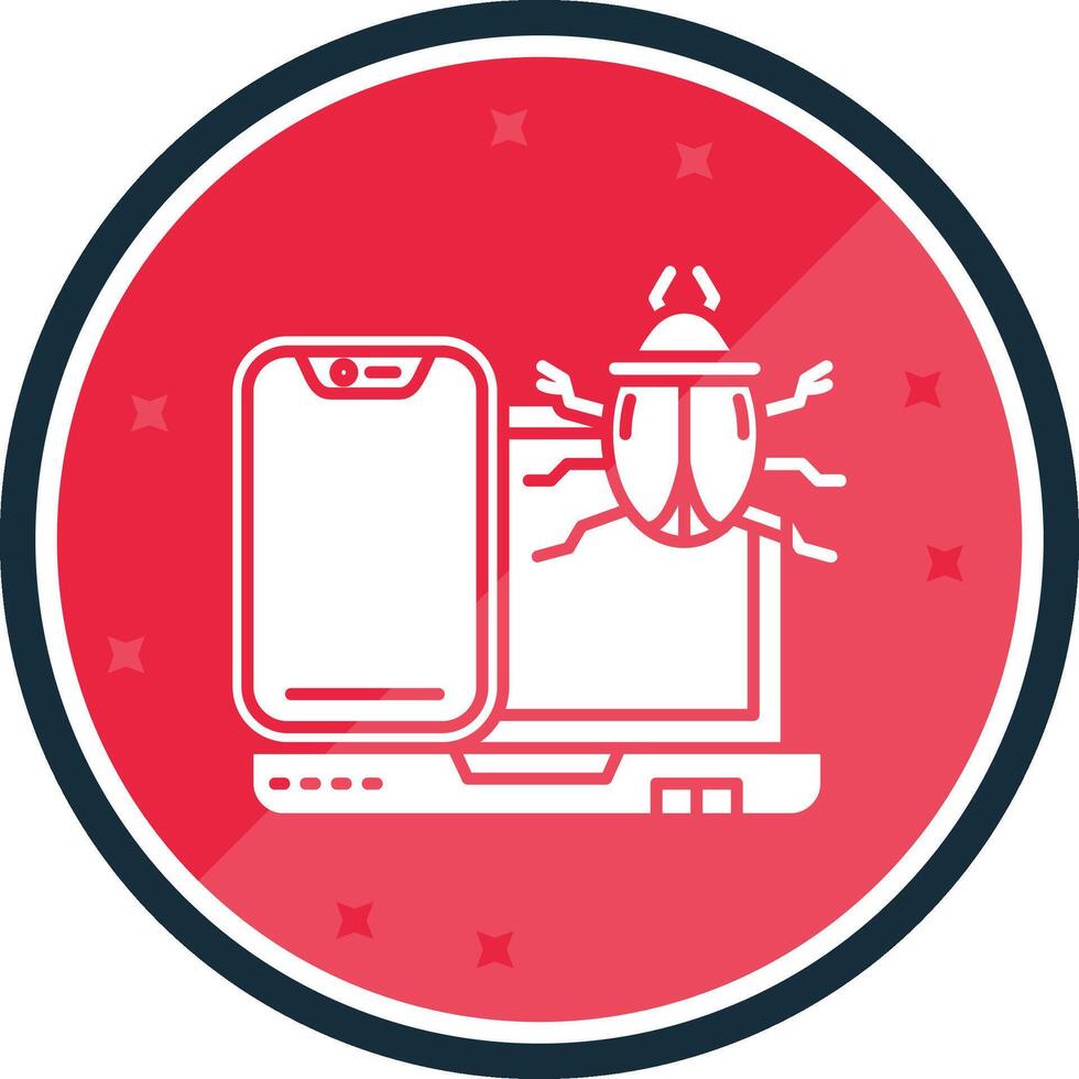 Bug Glyph verse Icon vector
