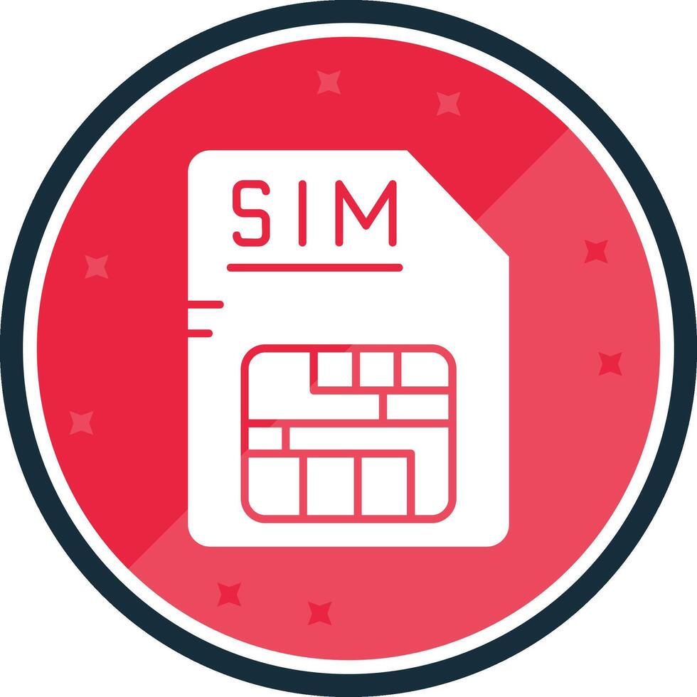 Sim Glyph verse Icon vector