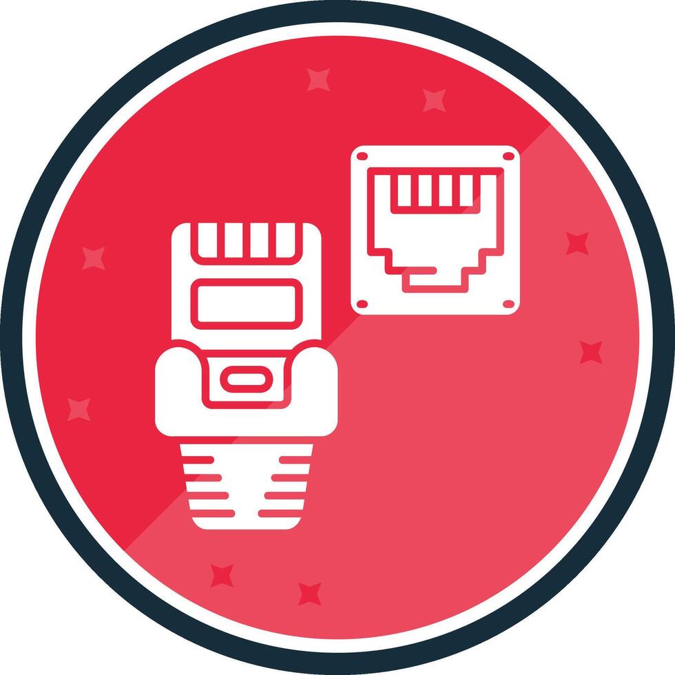 Ethernet Glyph verse Icon vector