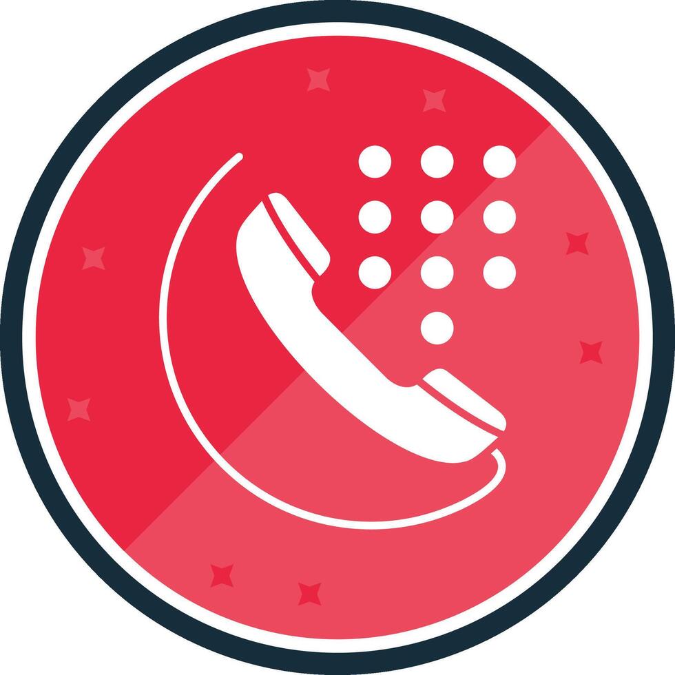 Dial Glyph verse Icon vector