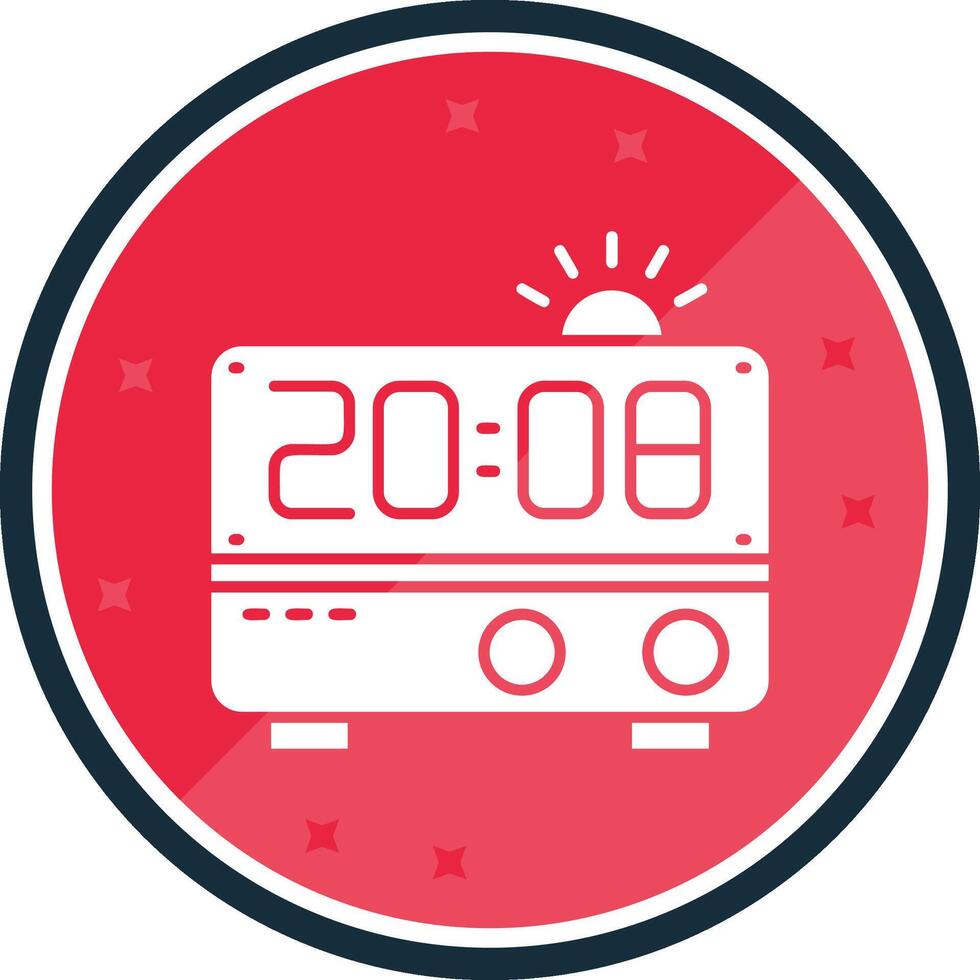 Alarm clock Glyph verse Icon vector