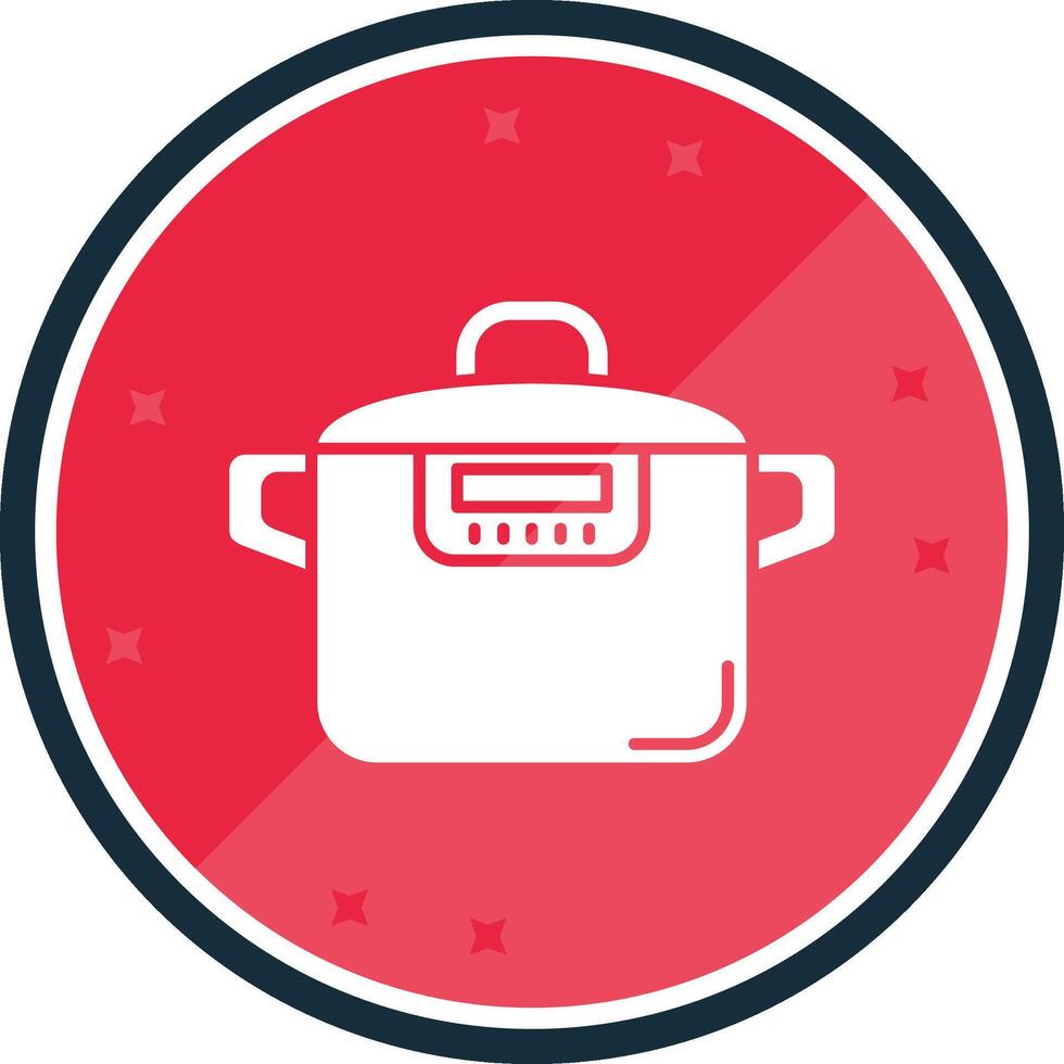 Pressure cooker Glyph verse Icon vector