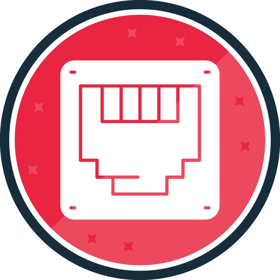 Ethernet Glyph verse Icon vector