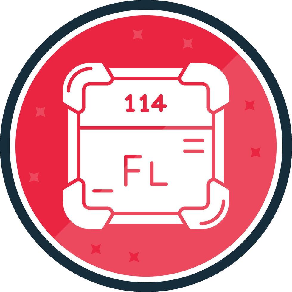 Flerovium Glyph verse Icon vector