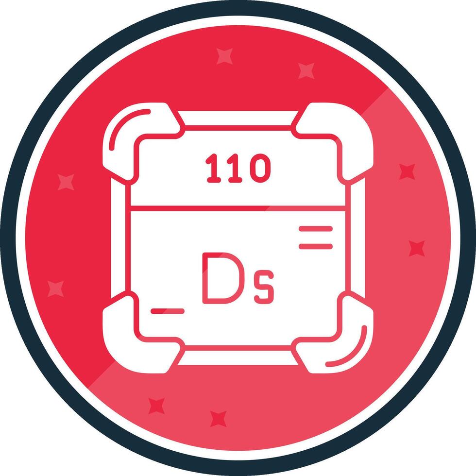 Darmstadtium Glyph verse Icon vector