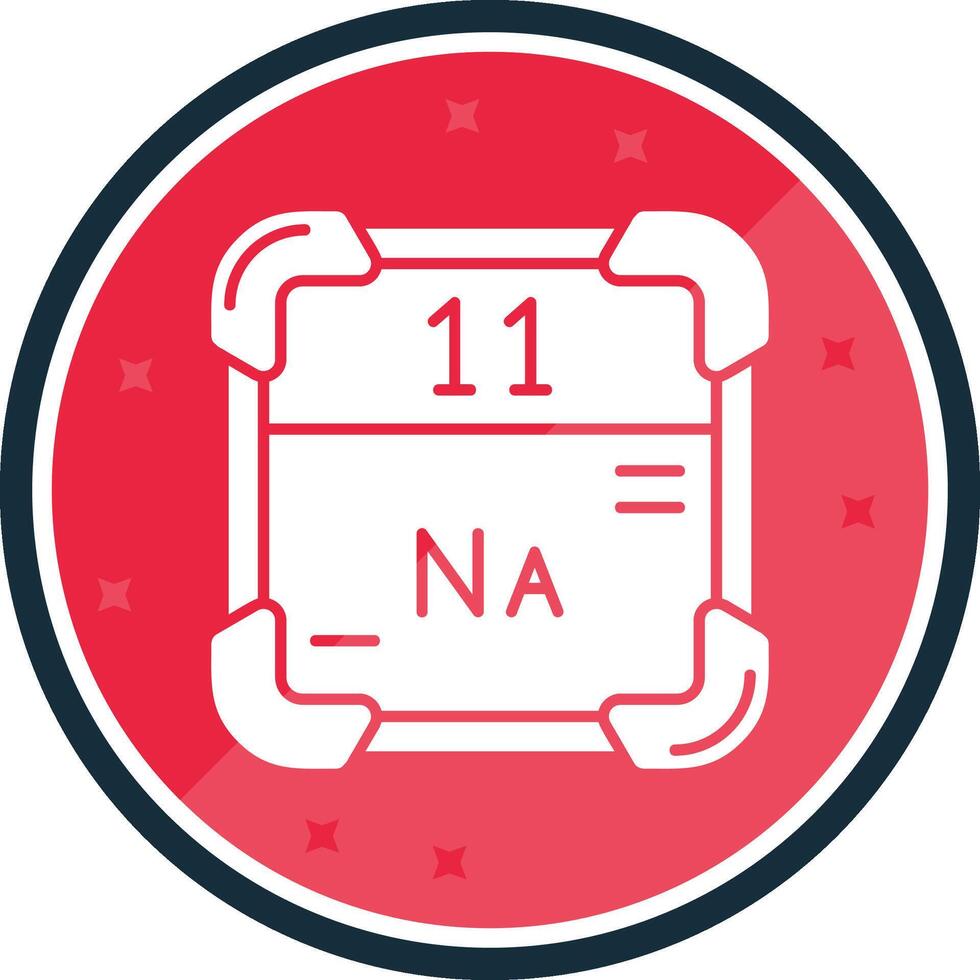 Sodium Glyph verse Icon vector