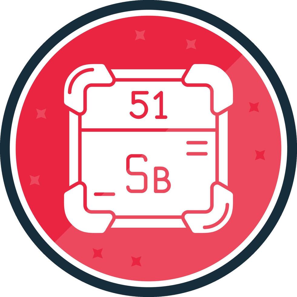 Antimony Glyph verse Icon vector