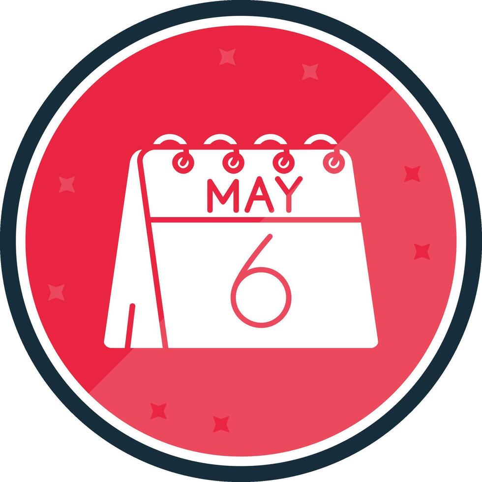 6th of May Glyph verse Icon vector