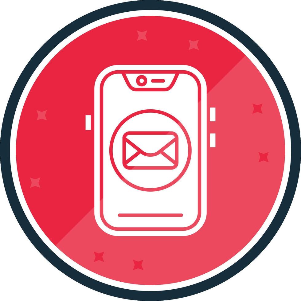 Email Glyph verse Icon vector