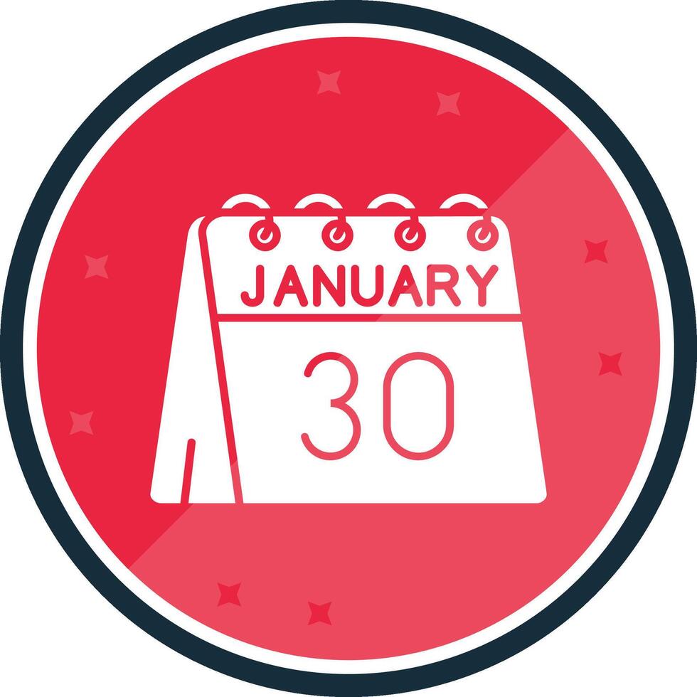 30th of January Glyph verse Icon vector