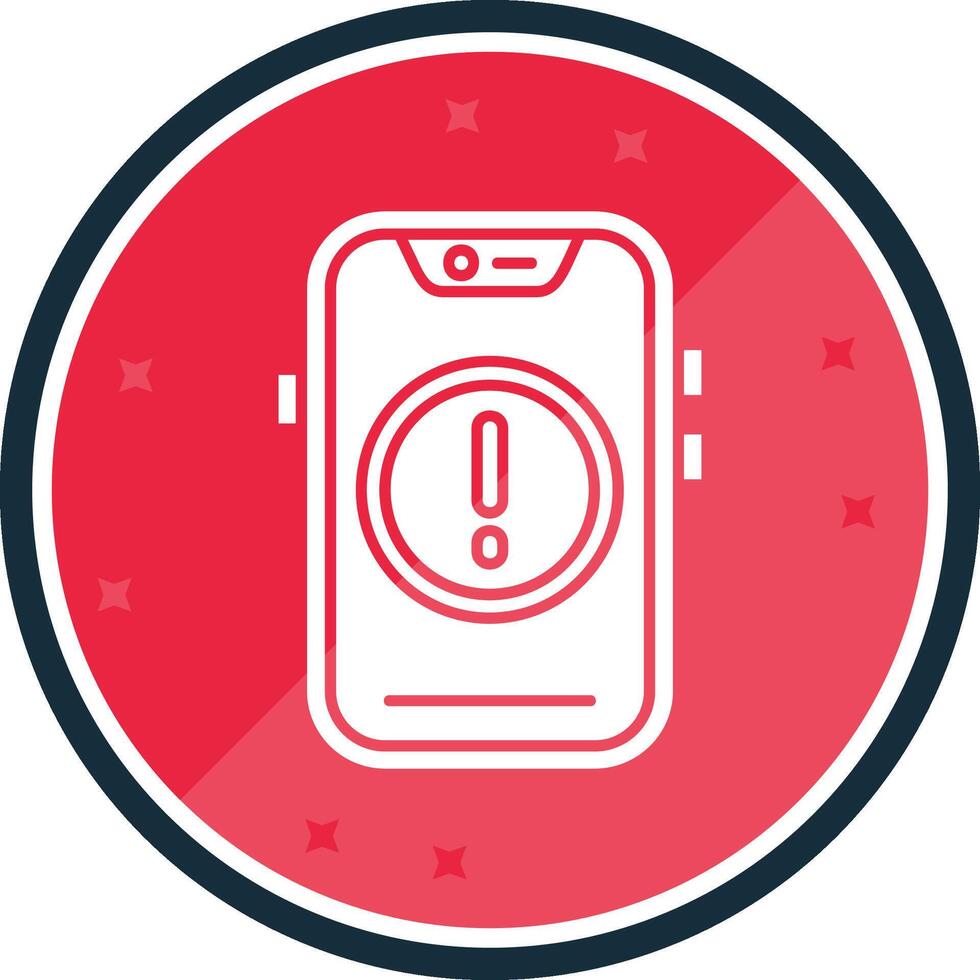 Error Glyph verse Icon vector