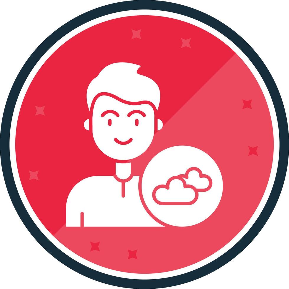 Cloud Glyph verse Icon vector