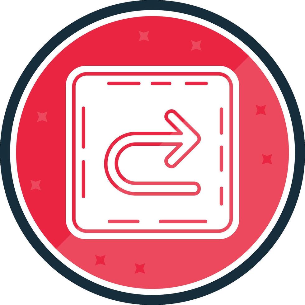 U turn Glyph verse Icon vector