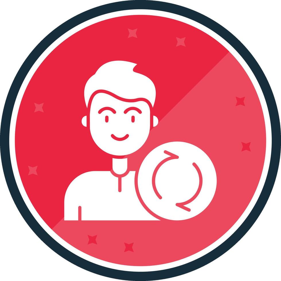 Recycle Glyph verse Icon vector