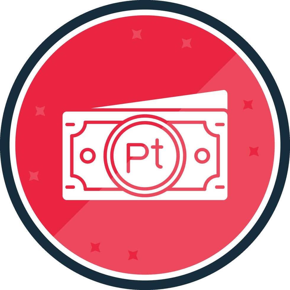 Peseta Glyph verse Icon vector