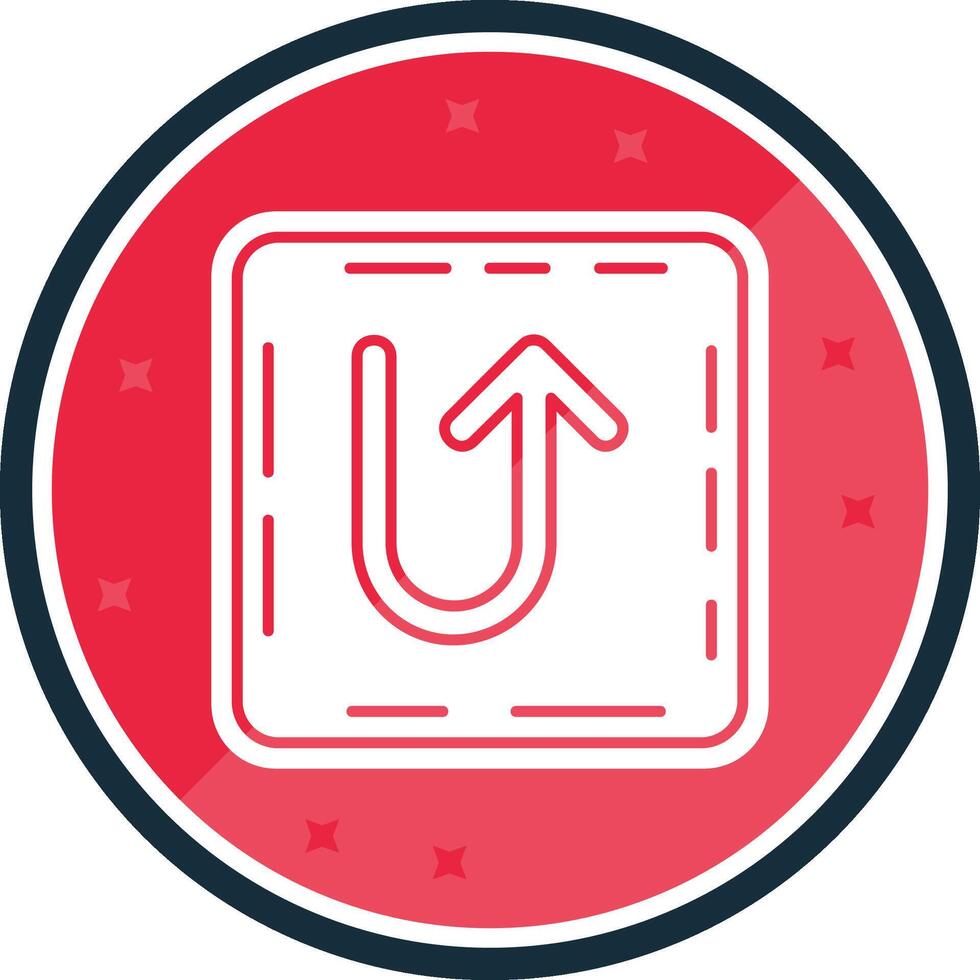 U turn Glyph verse Icon vector