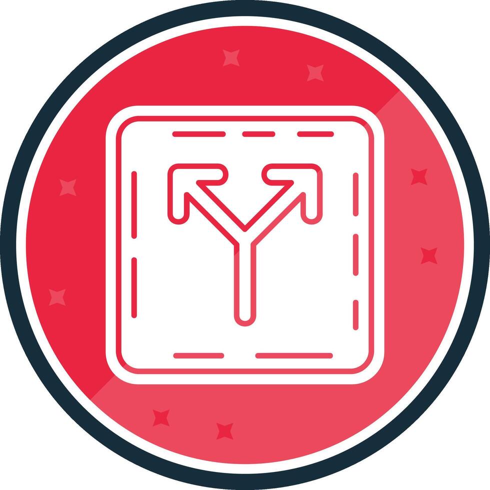 Split Glyph verse Icon vector