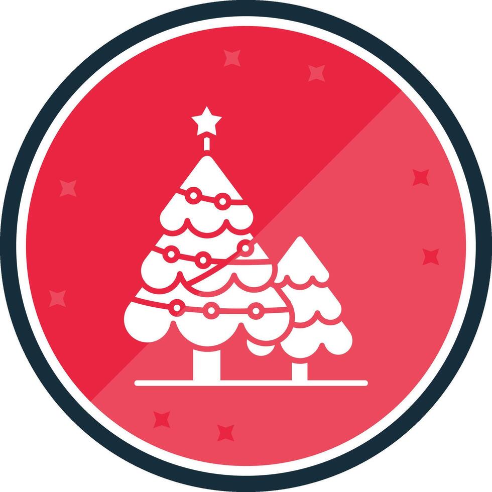 Navidad árbol glifo verso icono vector