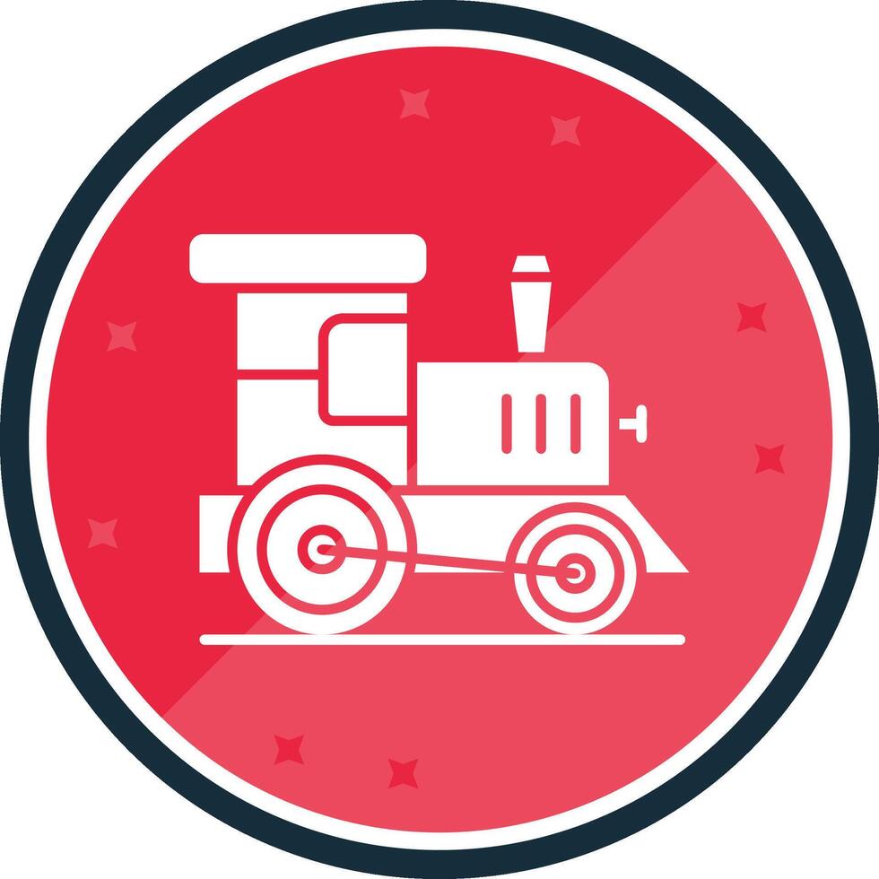 Toy train Glyph verse Icon vector