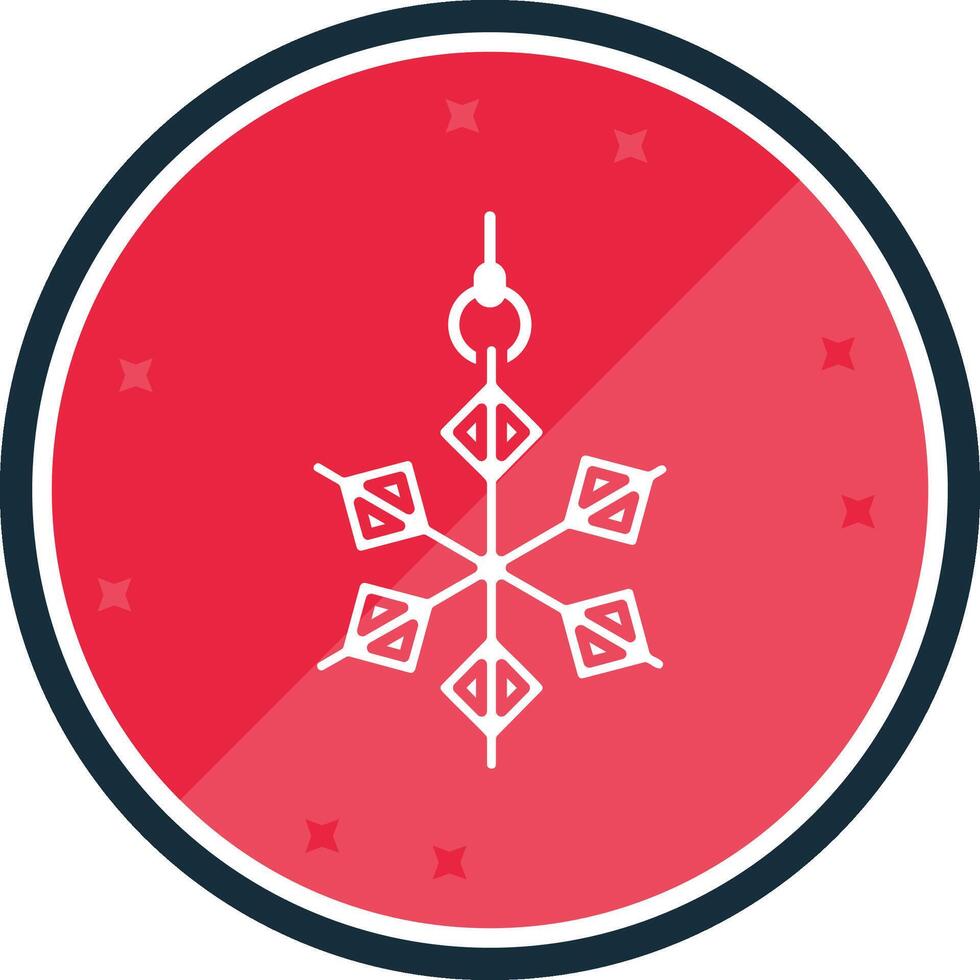 Snowflake Glyph verse Icon vector