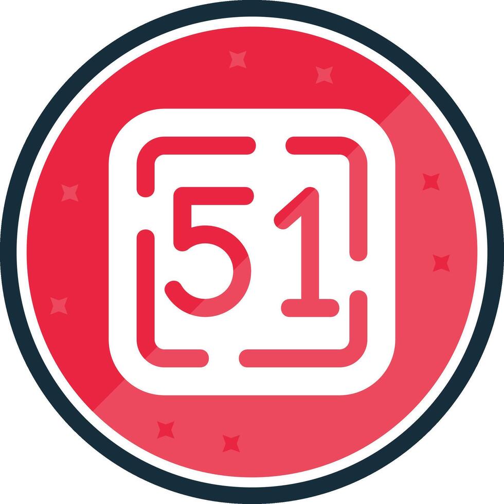 Fifty One Glyph verse Icon vector