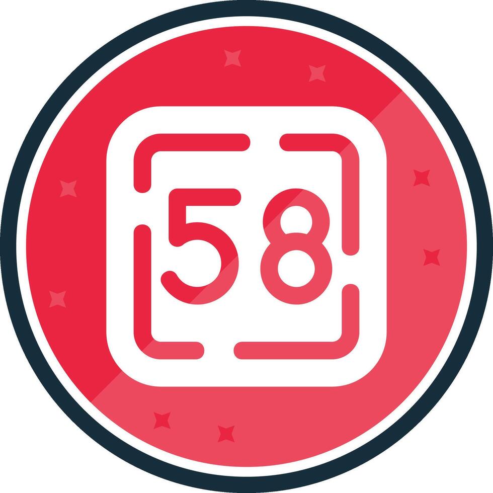 Fifty Eight Glyph verse Icon vector