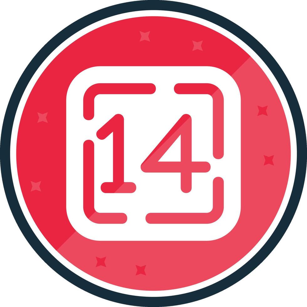Fourteen Glyph verse Icon vector