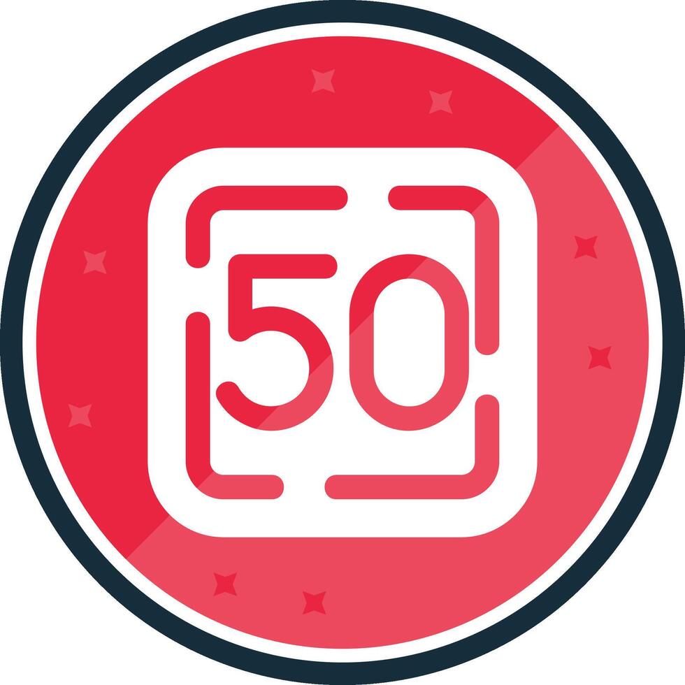 Fifty Glyph verse Icon vector