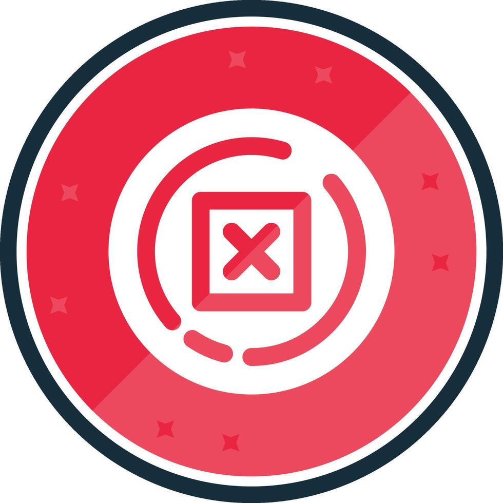 Delete Glyph verse Icon vector