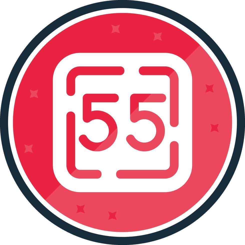 Fifty Five Glyph verse Icon vector