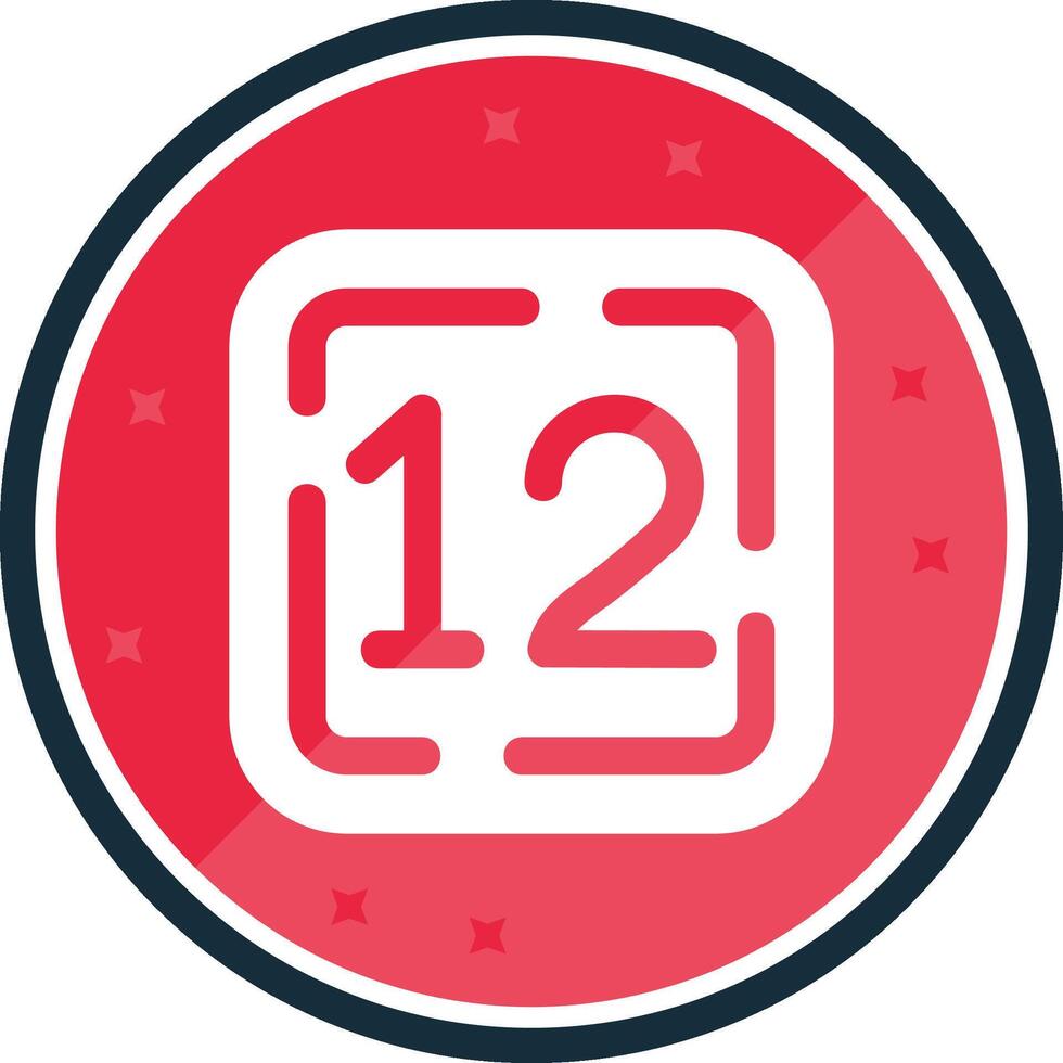 Twelve Glyph verse Icon vector