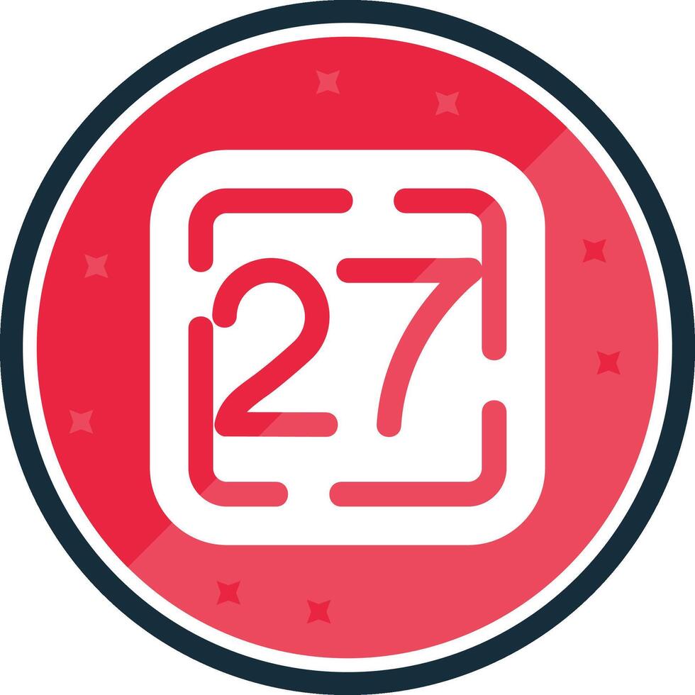 Twenty Seven Glyph verse Icon vector