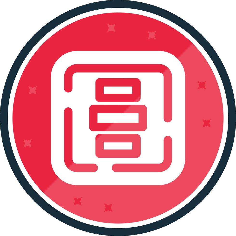Horizontal Alignment Glyph verse Icon vector