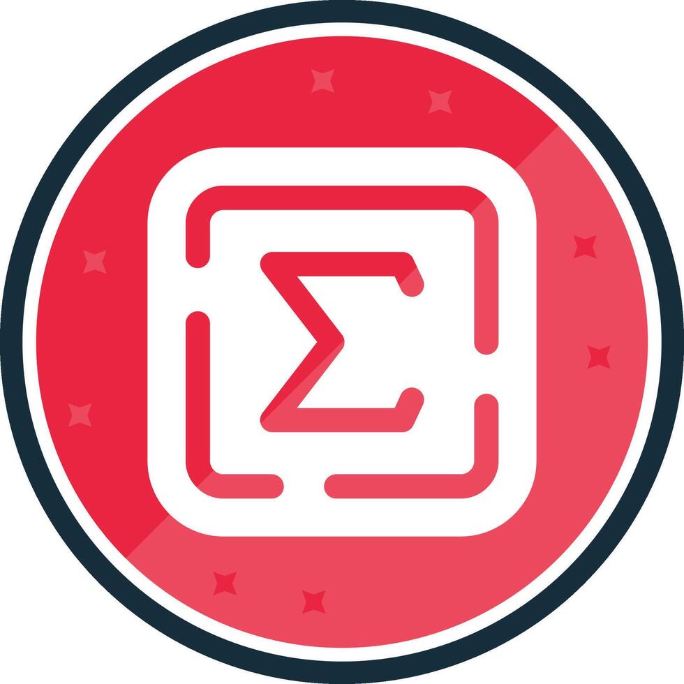 Summation Glyph verse Icon vector