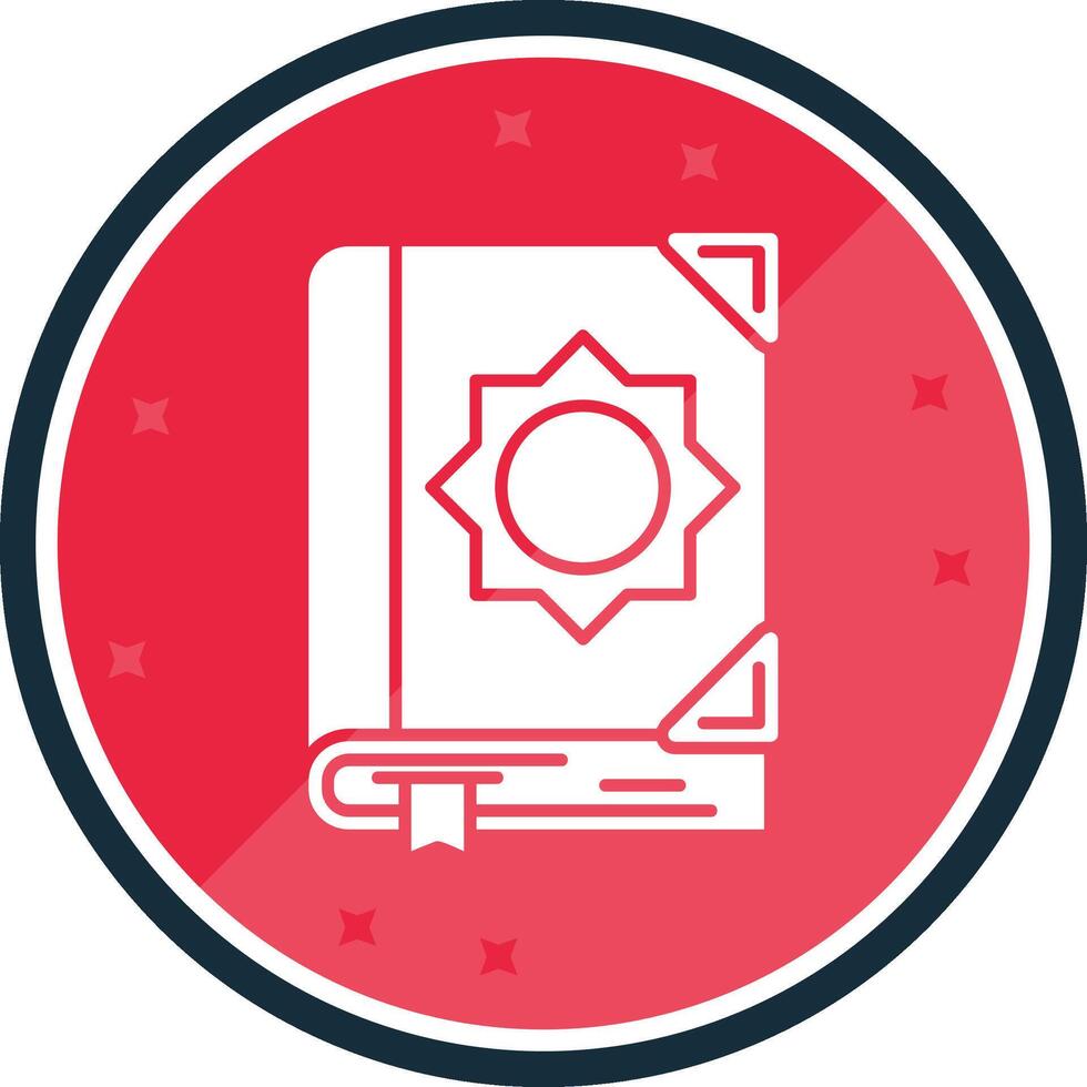 Quran Glyph verse Icon vector