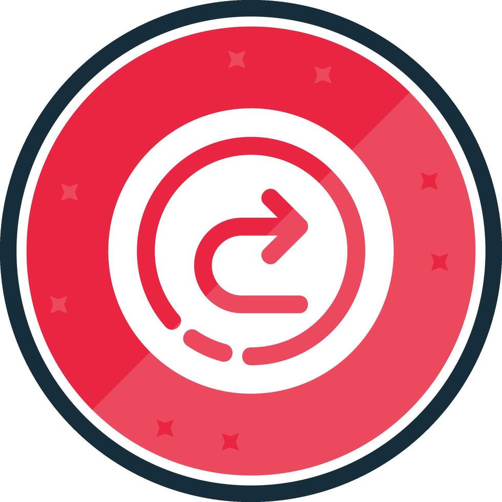 Forward Glyph verse Icon vector