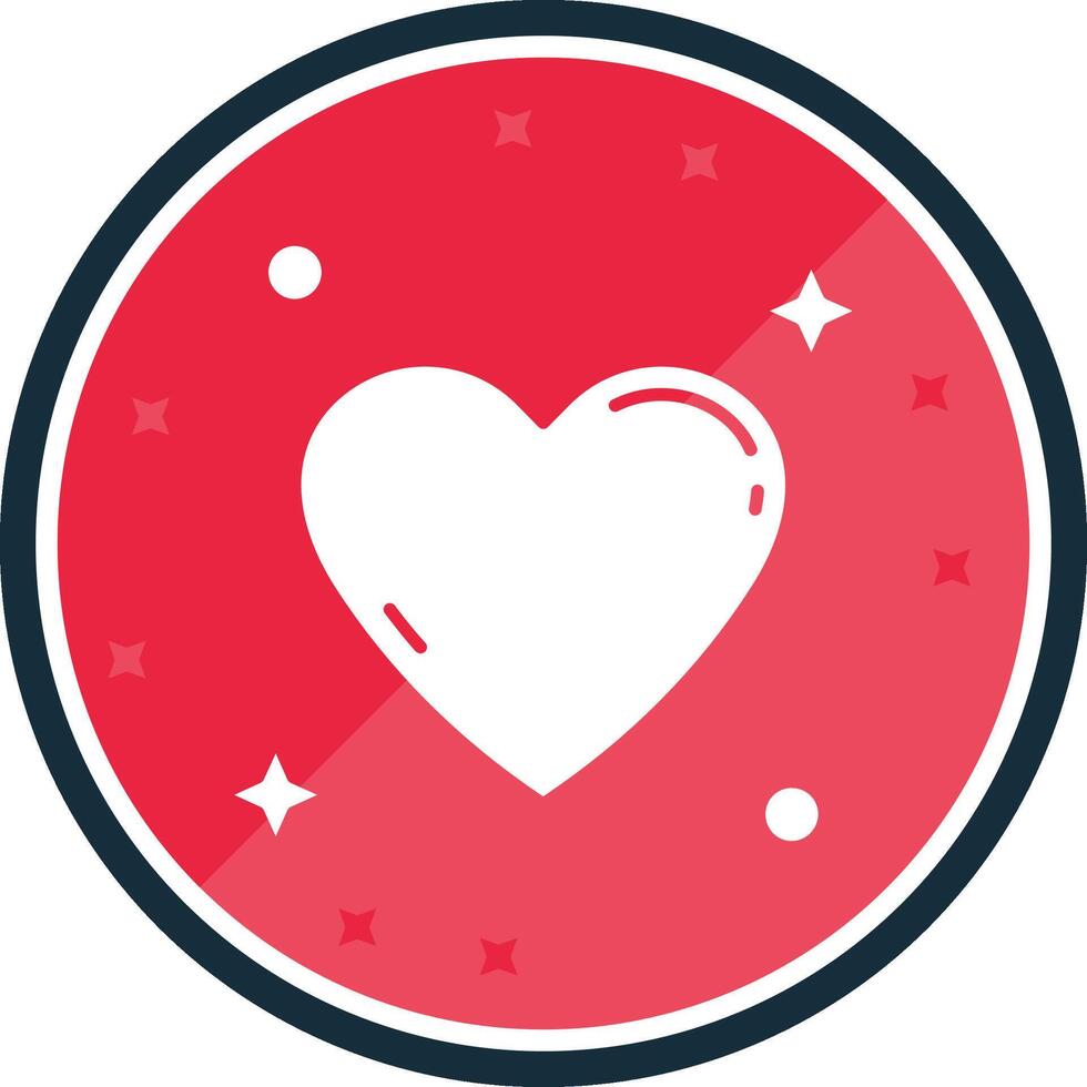 Heart Glyph verse Icon vector