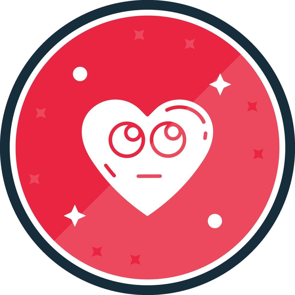 Rolling eyes Glyph verse Icon vector