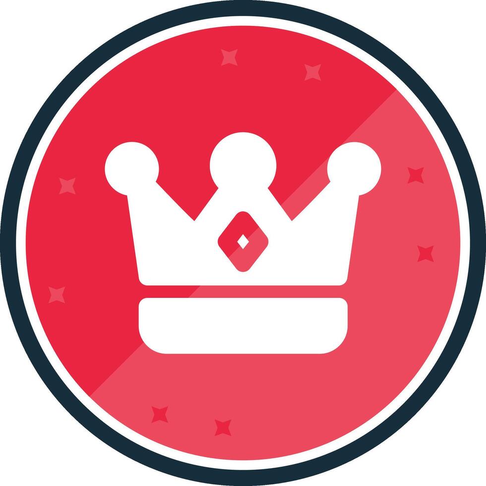 Crown Glyph verse Icon vector