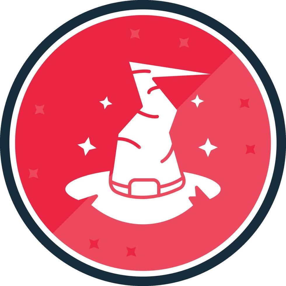 Witch hat Glyph verse Icon vector