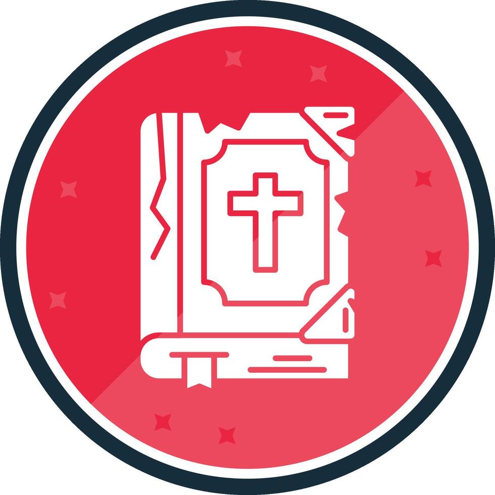 Biblia glifo verso icono vector