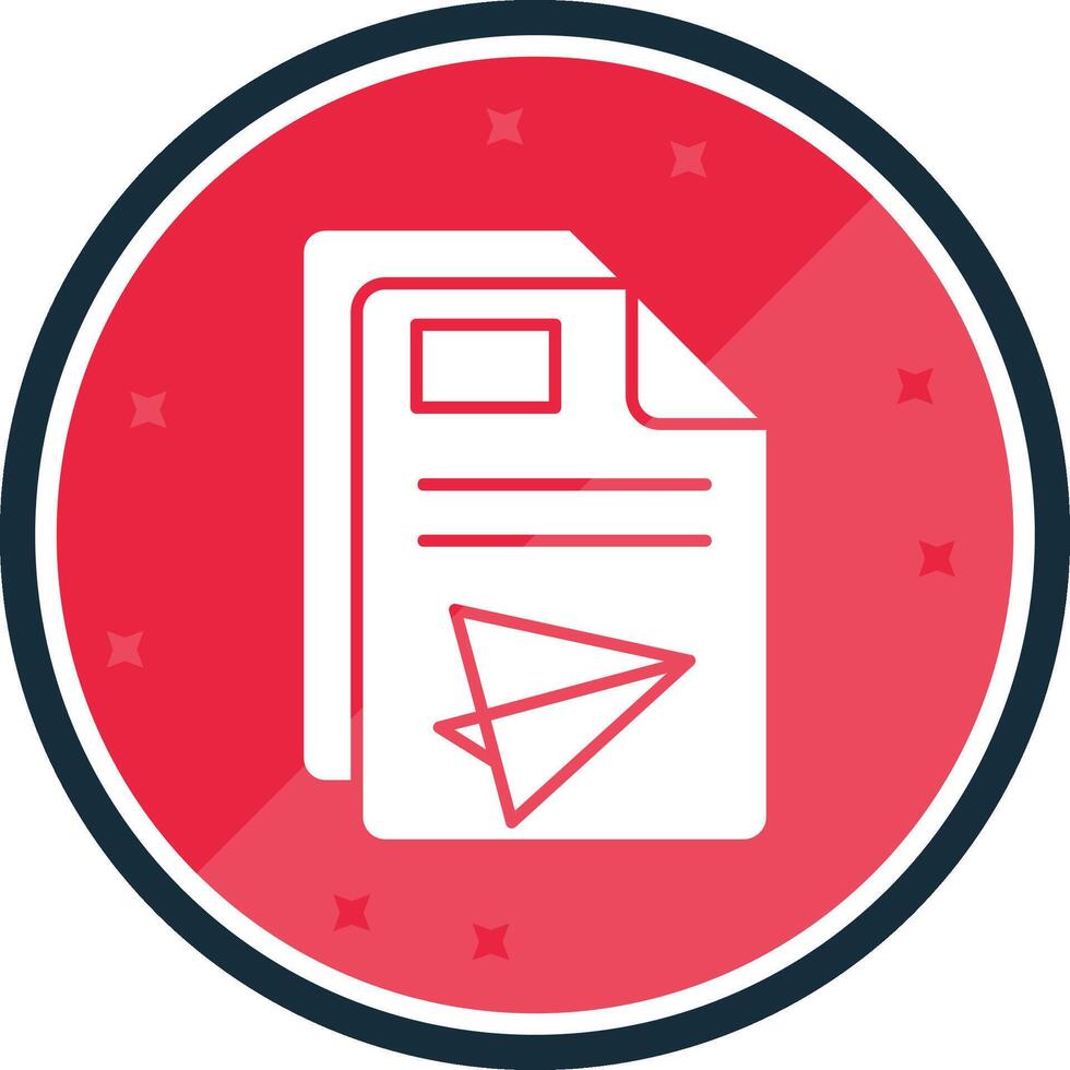 Send Glyph verse Icon vector