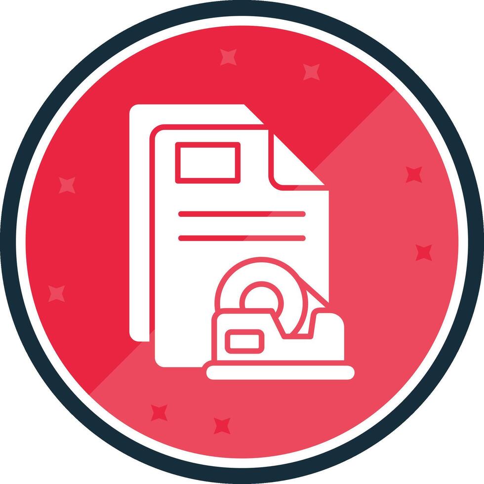 Tape Glyph verse Icon vector