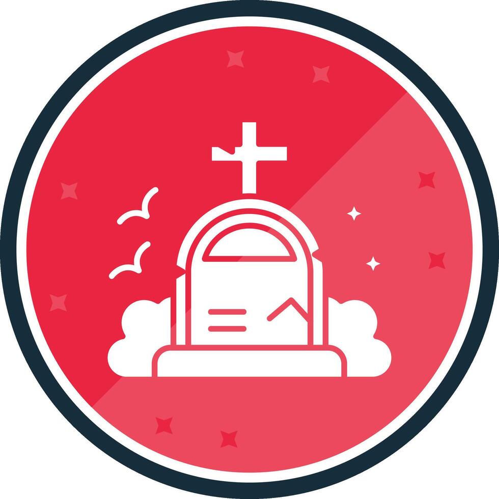 Grave Glyph verse Icon vector